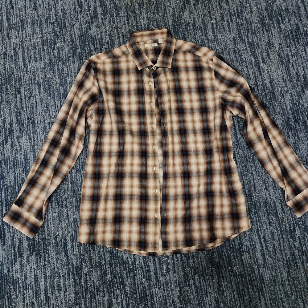 Singer + Sargent button up plaid shirt